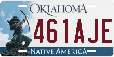 OK license plate 461AJE