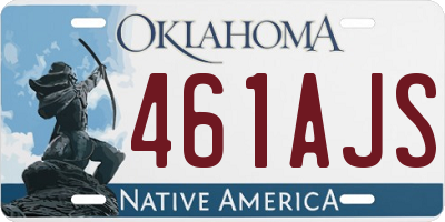 OK license plate 461AJS
