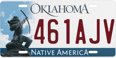 OK license plate 461AJV