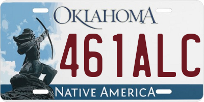 OK license plate 461ALC