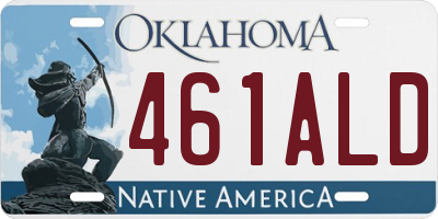 OK license plate 461ALD
