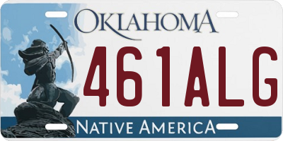 OK license plate 461ALG
