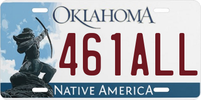 OK license plate 461ALL
