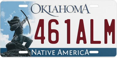 OK license plate 461ALM