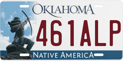 OK license plate 461ALP