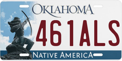 OK license plate 461ALS