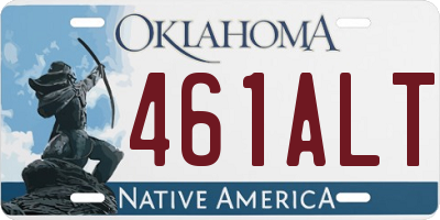 OK license plate 461ALT
