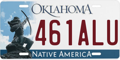 OK license plate 461ALU