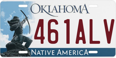OK license plate 461ALV