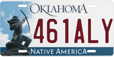OK license plate 461ALY