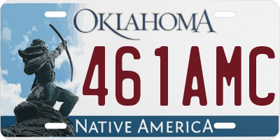 OK license plate 461AMC