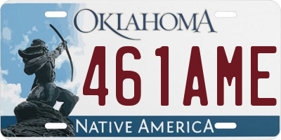 OK license plate 461AME