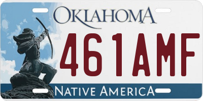 OK license plate 461AMF