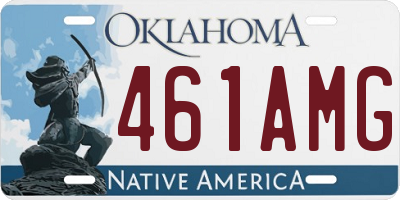 OK license plate 461AMG