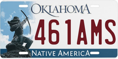 OK license plate 461AMS