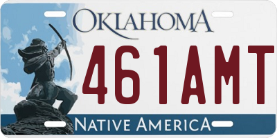 OK license plate 461AMT