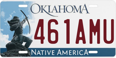 OK license plate 461AMU