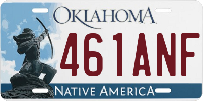 OK license plate 461ANF