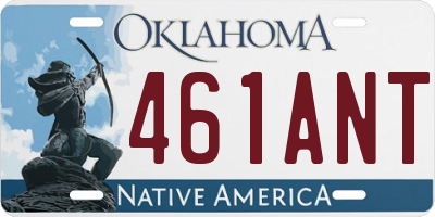 OK license plate 461ANT