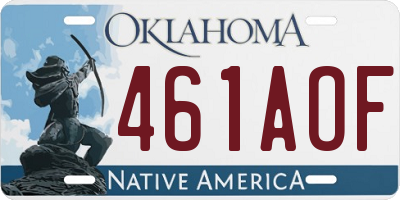 OK license plate 461AOF