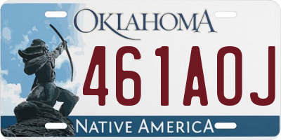OK license plate 461AOJ