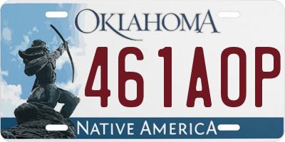 OK license plate 461AOP