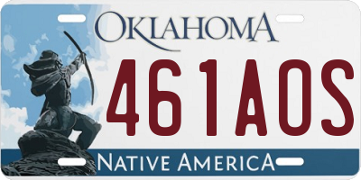 OK license plate 461AOS