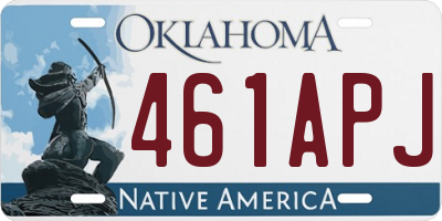 OK license plate 461APJ