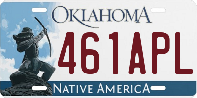 OK license plate 461APL