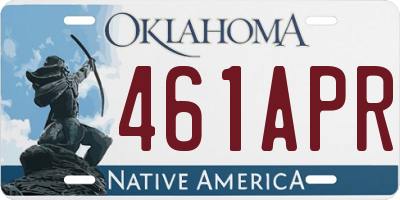OK license plate 461APR