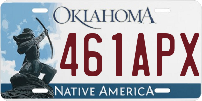 OK license plate 461APX