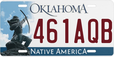 OK license plate 461AQB