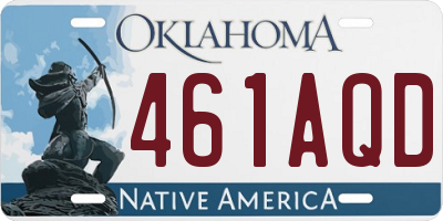 OK license plate 461AQD
