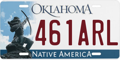 OK license plate 461ARL