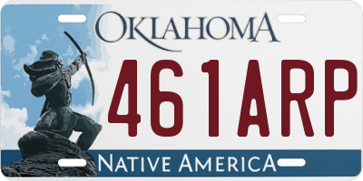 OK license plate 461ARP