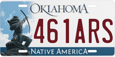 OK license plate 461ARS