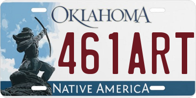 OK license plate 461ART