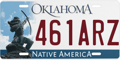 OK license plate 461ARZ