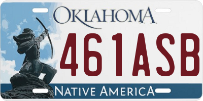 OK license plate 461ASB