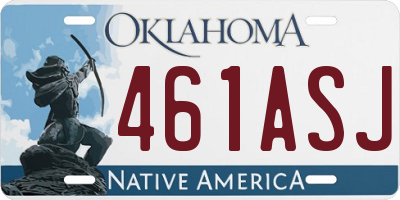 OK license plate 461ASJ