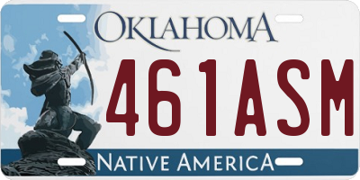 OK license plate 461ASM
