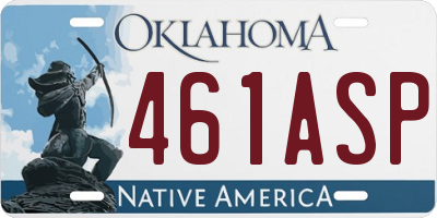 OK license plate 461ASP