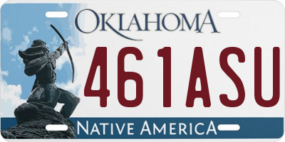 OK license plate 461ASU