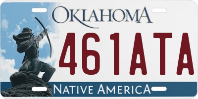 OK license plate 461ATA