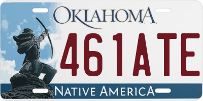 OK license plate 461ATE