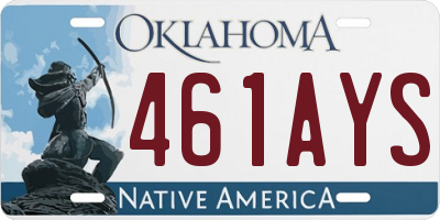 OK license plate 461AYS
