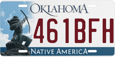 OK license plate 461BFH