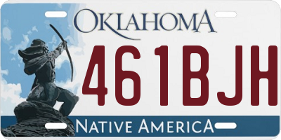 OK license plate 461BJH