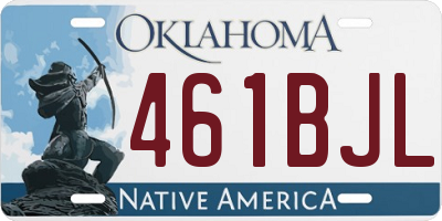 OK license plate 461BJL