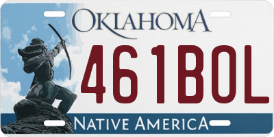 OK license plate 461BOL